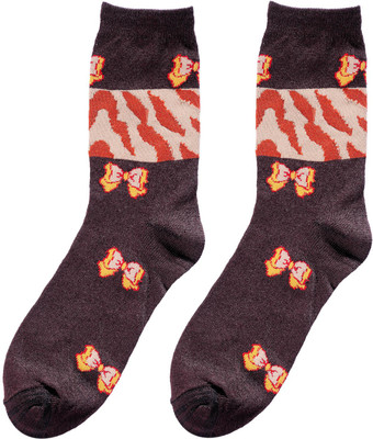 Kiosha Women's Printed Crew Length Socks Kiosha Women's Printed Crew Length Socks