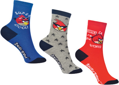 55% OFF on Angry Birds Boy's Printed Crew Length Socks