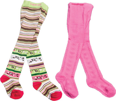 15% OFF on Mee Mee Girl's Floral Print, Self Design Knee Length Socks 15% OFF on Mee Mee Girl's Floral Print, Self Design Knee Length Socks
