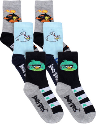 55% OFF on Angry Birds Boy's Printed Crew Length Socks