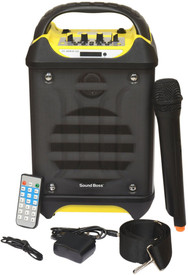 SoundBoss PORTABLE SPEAKER WITH Karaoke WIRELESS Home Audio Speaker (Black, 1.1 Channel)