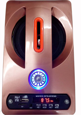Evolution Kart SP001 Portable Mobile/Tablet Speaker (RED, BLACK, BROWN, WOOFER USB AUX FM PLAYER Channel) 