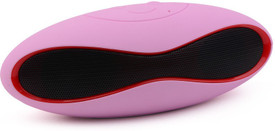 Quace Mini Rugby Wireless Mobile/Tablet Speaker (Pink, Single Unit Channel)