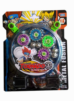 Khel Khilone Beyblade Clash Tornado Speed Top 4 Pcs Multicolor