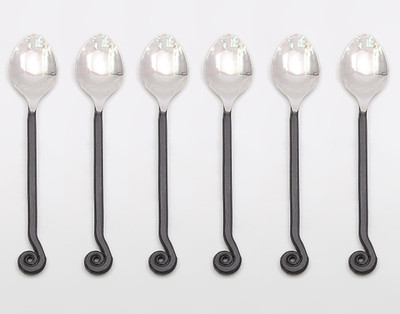 24% OFF on Carvers Black Lily Coffee Stainless Steel Coffee Spoon, Tea Spoon Set Pack of 6