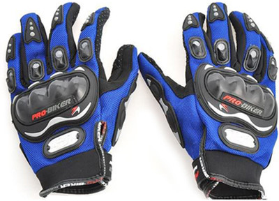 Pro Biker Full Figer Riding Gloves (L, Blue) Pro Biker Full Figer Riding Gloves (L, Blue)