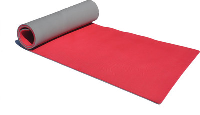 28% OFF on Aerolite Super Soft Double Color Yoga Red, Grey 6.5 mm Mat