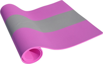 20% OFF on Aerolite Striped Yoga Pink, Grey 8.5 mm Mat