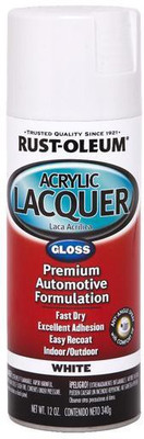 Rust-Oleum Acrylic Lacquer Gloss White Spray Paint 340 ml