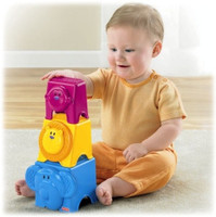 Fisher-Price Animal Stack and Nest - Elephant, Lion, Monkey: Stacking Toy