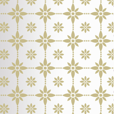 Decorze White Wall Decor FS-34 Flower Stencil