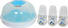 Farlin Microwave Sterilization Set With Feeding Bottles - Blue