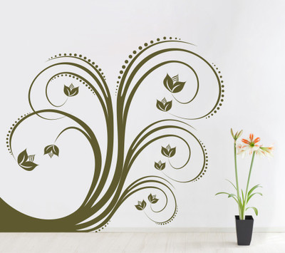 70% OFF on D��cor Kafe Decal Style Green Swirl Wall Sticker Large Size-23*20 Inch Wall Sticker Sticker Pack of 1