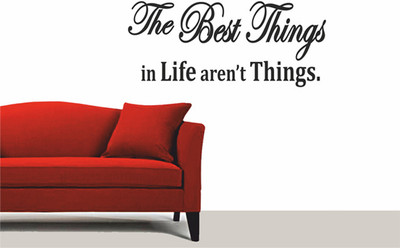 50% OFF on Ritzy Best Things In Life Living Room Quote Wall Decal Sticker