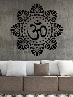 80% OFF on Wall1ders Floral Om PVC Vinyl Sticker Sticker Pack of 1