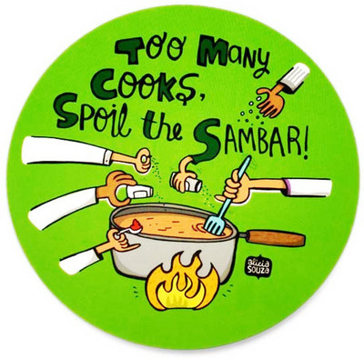 20% OFF on Alicia Souza Too Many Cooks Spoil the Sambhar Paper Sticker 20% OFF on Alicia Souza Too Many Cooks Spoil the Sambhar Paper Sticker