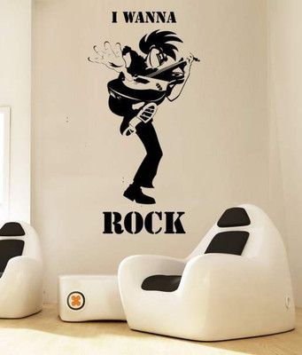 33% OFF on Hoopoe Decor A Guitarist Wall Sticker Pack of 1