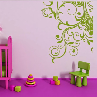 44% OFF on DeStudio Floral Corner Decoration One Size Tiny Wall Sticker