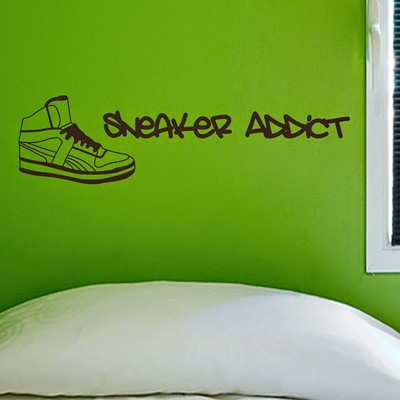 50% OFF on DeStudio Sneaker Addict Shoes Wardrobe Decal Home Wall Sticker Sticker