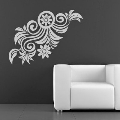 50% OFF on DeStudio Floral Edge One Size Giant WALL STICKER Sticker