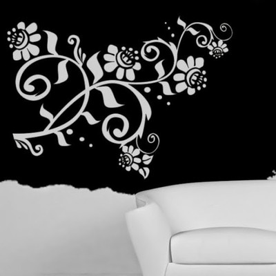 50% OFF on DeStudio Curly Flower Floral Size Giant WALL STICKER Sticker