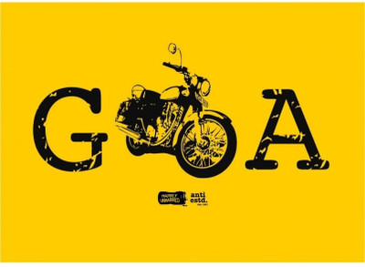 Happily Unmarried Goa Bike Magnetic Sticker Happily Unmarried Goa Bike Magnetic Sticker