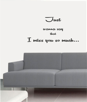 50% OFF on Ritzy I Miss You Sooo Much Living Room Wall Quotes Wall Decal Sticker