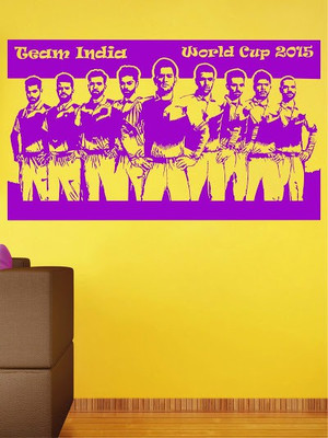 82% OFF on Wall1ders Team India PVC Vinyl Sticker Sticker Pack of 1