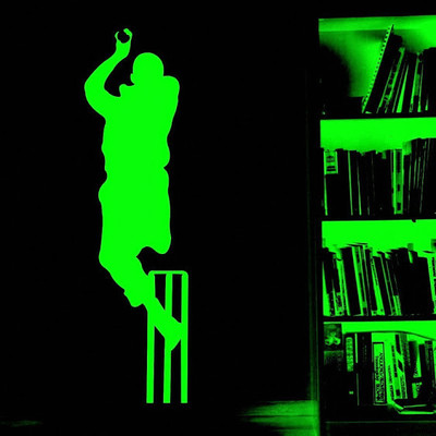 62% OFF on DeStudio Cricket Bowler Glow In Dark Wall Sticker