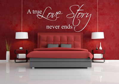 81% OFF on DeStudio A True Love Story Valentine Decal Color White Size 75cms X 60 Cms Wall Sticker Sticker