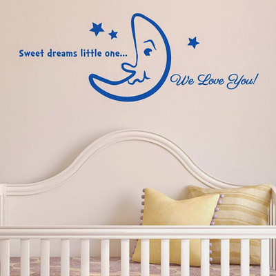 50% OFF on DeStudio Sweet Dreams Child Love Vinyl Color Blue Size 150 X 60 Cms Wall Sticker