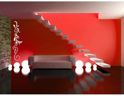 50% OFF on DeStudio Vertical Straight Line Floral Embellishment One Size Giant Wall Sticker