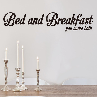 50% OFF on DeStudio Bed And Breakfast Both Wallart Color Black Size 150 X 60 Cms Wall Sticker