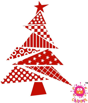 Chipakk Christmas Tree Triangles Medium Pigmented Polyvinyl Sticker