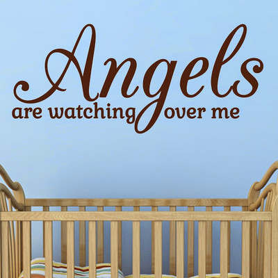 80% OFF on DeStudio Angels Watching Kids Bedroom Decal Home Wall Sticker Sticker