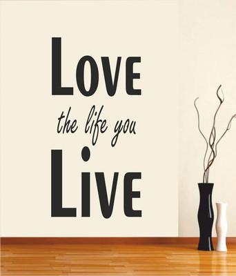 50% OFF on Ritzy Love The Life Living Room Wall Quotes Wall Decal Sticker