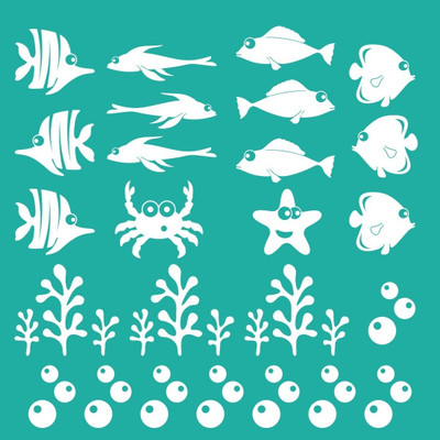 25% OFF on Chipakk Kids Aqua Theme 04 Decal Pigmented Polyvinyl Sticker