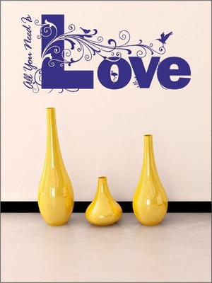 77% OFF on Wall1ders Need Is Love PVC Vinyl Sticker Sticker Pack of 1