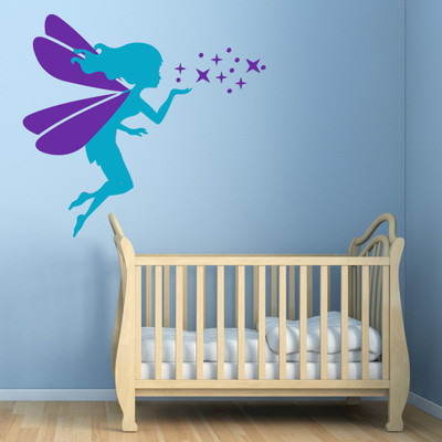 Chipakk Magic-dust Fairy -Blue Wall Decal Small Pigmented Polyvinyl Films Imported Sticker