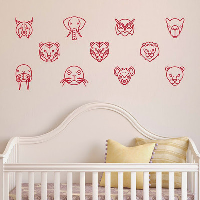 50% OFF on DeStudio Cute Silhouette Color Brown Size 150 X 60 Cms Wall Sticker