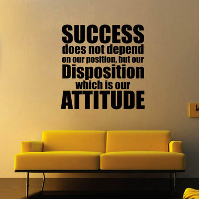 40% OFF on Creative Width Decor Success Does Not Depend Vinyl Sticker Sticker Pack of 1