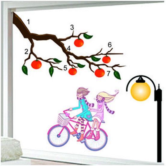 33% OFF on Pindia Friends On Bicycle Wall Sticker