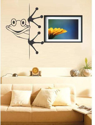40% OFF on Hoopoe Decor The Peeping and Smiling Frog Wall Sticker Pack of 1
