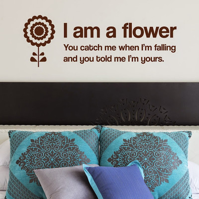 84% OFF on DeStudio Flower Love Quote Decal Wall Sticker Sticker