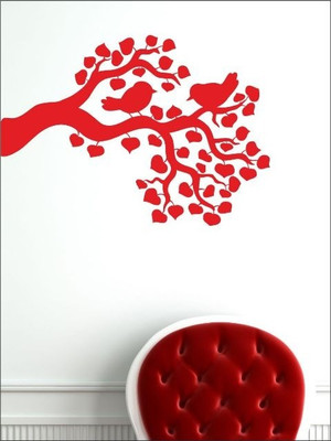 80% OFF on Wall1ders Birds On Branch Silhouette PVC Vinyl Sticker Sticker Pack of 1