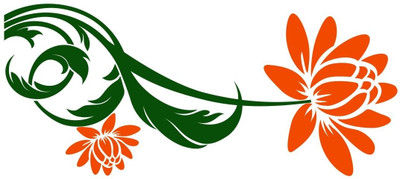 Chipakk Orange Bloomer Wall Decal Small Pigmented Polyvinyl Films Imported Sticker