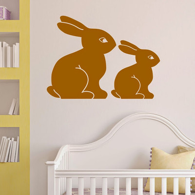 50% OFF on DeStudio Bunny Bunnies Rabbits Cute Animal Decal Wall Sticker Sticker