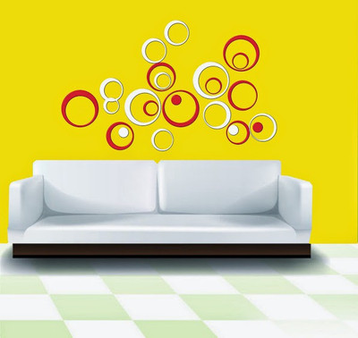 66% OFF on DeStudio 12 White 12 Red Rings 3D Acrylic Sticker Pack of 24 66% OFF on DeStudio 12 White 12 Red Rings 3D Acrylic Sticker Pack of 24