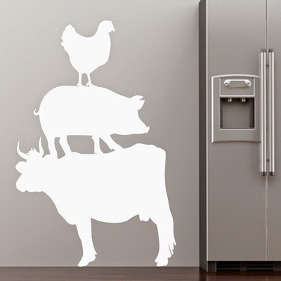 79% OFF on DeStudio Farm Kids Kitchen Animals Wall Sticker Sticker