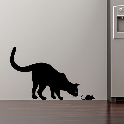 50% OFF on DeStudio Cats Cat And Mouse Cute Wall Sticker Sticker 50% OFF on DeStudio Cats Cat And Mouse Cute Wall Sticker Sticker
